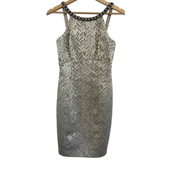 Trina Turk Embellished Shift Cocktail Dress Womens 0 Y2K Chic Event Gala Glam - Picture 1 of 16